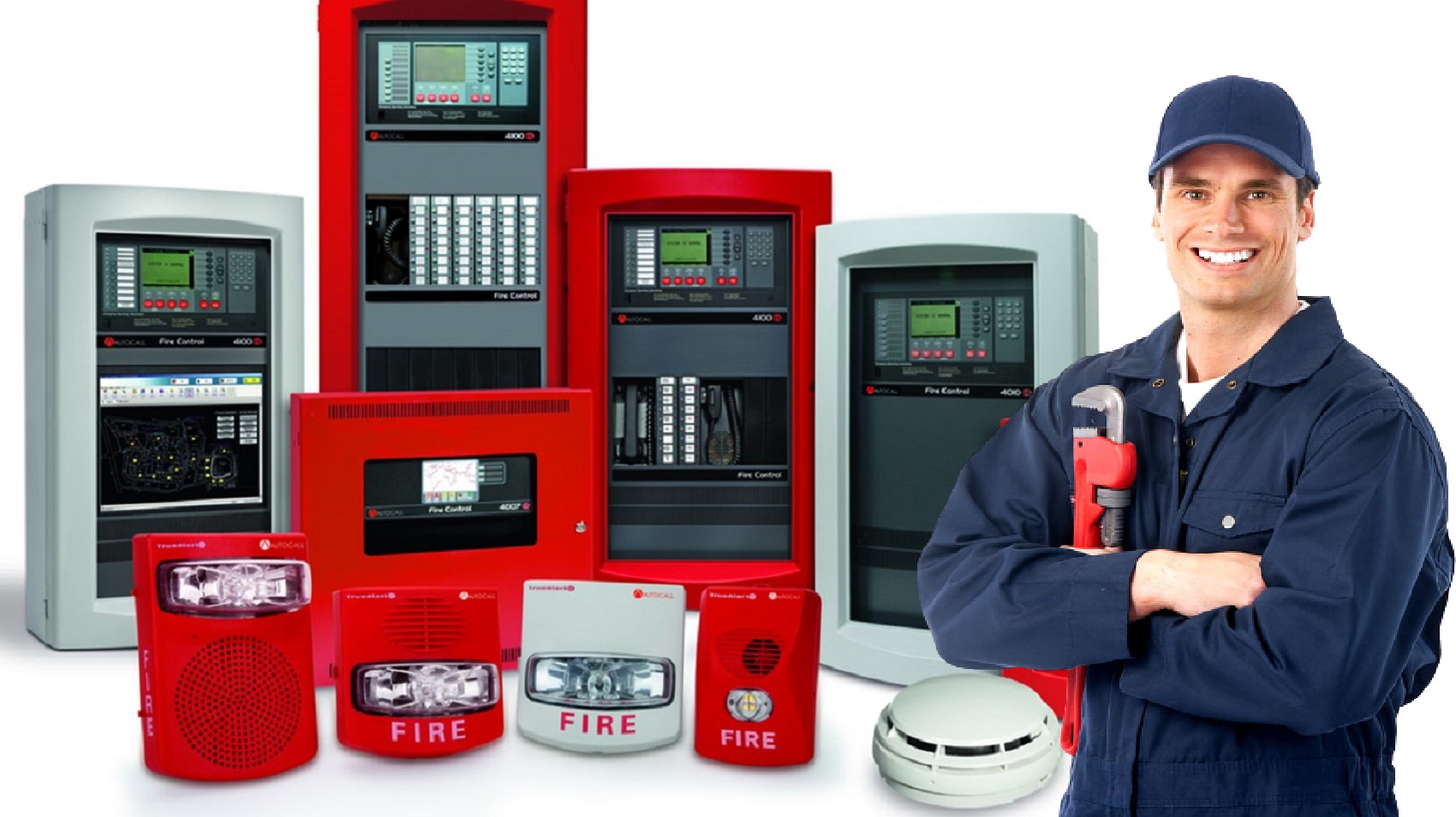 Fire alarm control panel and detectors